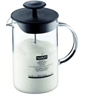Bodum Latteo - Batidor de leche con asa de cristal- 0-25 l- color negro